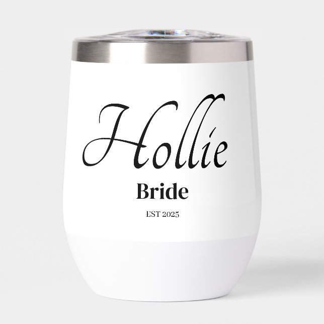 Personalised Bride Drinkware (Front)