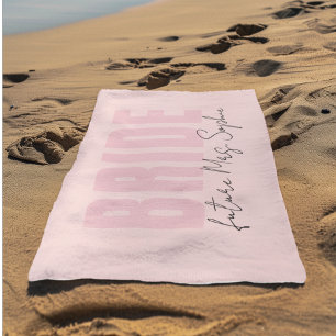 Personalised Bride   Future Mrs. Custom Name Beach Towel