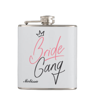 Personalised Bride Gang Flask