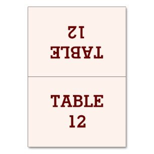 Personalised Bride & Groom Folded Table Card