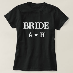Personalised Bride groom initial name T-Shirt
