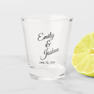 Personalised Bride Groom Names Wedding Party Favou Shot Glass