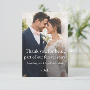 Personalised Bride & Groom Photo Thank You Card  