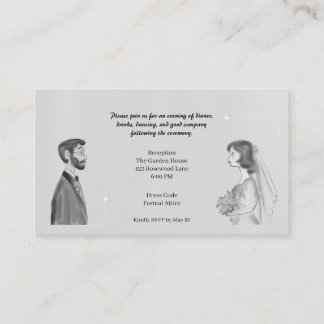 Personalised Bride & Groom Wedding Enclosure Card