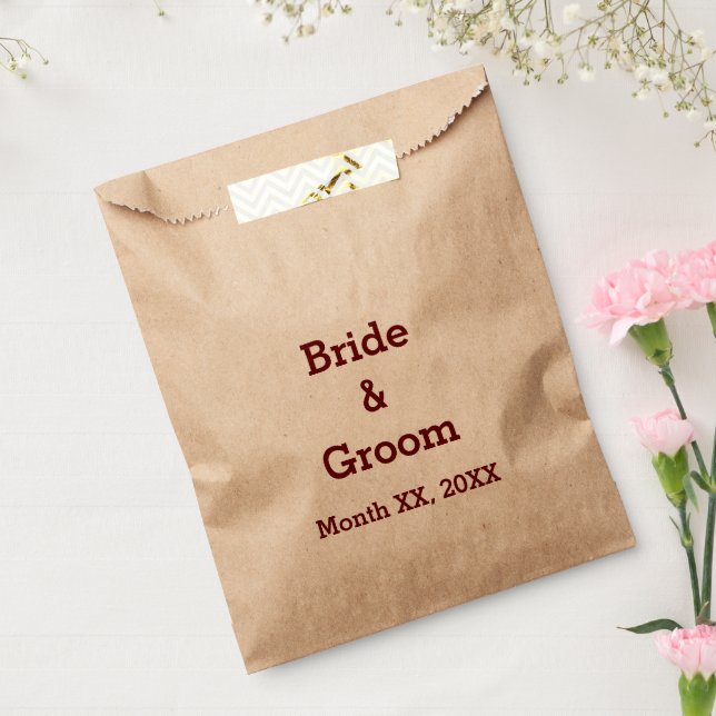 Personalised Bride & Groom Wedding Party Favour Ba Favour Bags (Sealed)
