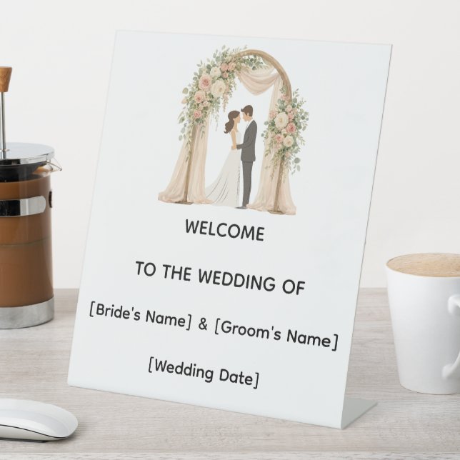 Personalised Bride & Groom Wedding Reception Sign (In SItu)