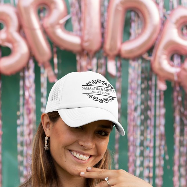Personalised Bride Groom Wedding  Trucker Hat (Creator Uploaded)