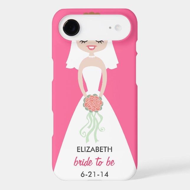 Personalised Bride iPhone 4 Case-Mate Barely There Case (Back)