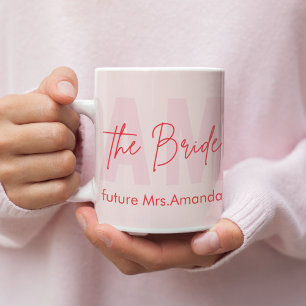 Personalised Bride Mug   Blush Pink Future Mrs. 