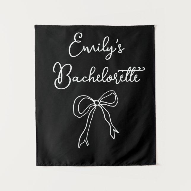 Personalised Bride Name Bachelorette Photo Booth Tapestry (Front)
