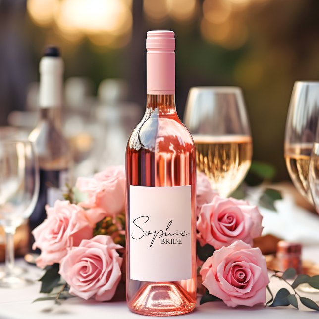 Personalised Bride Sparkling Wine Label (Creator Uploaded)