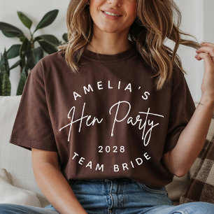 Personalised Bride Squad T-Shirt Bridal Party Gift