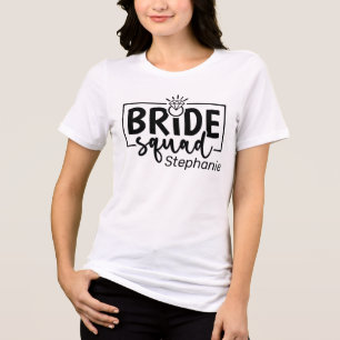 Personalised Bride Squad Tri-Blend Shirt