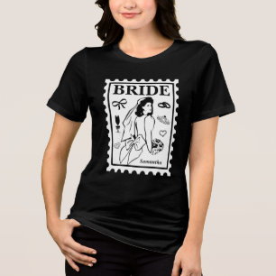 Personalised Bride stamp Tri-Blend Shirt