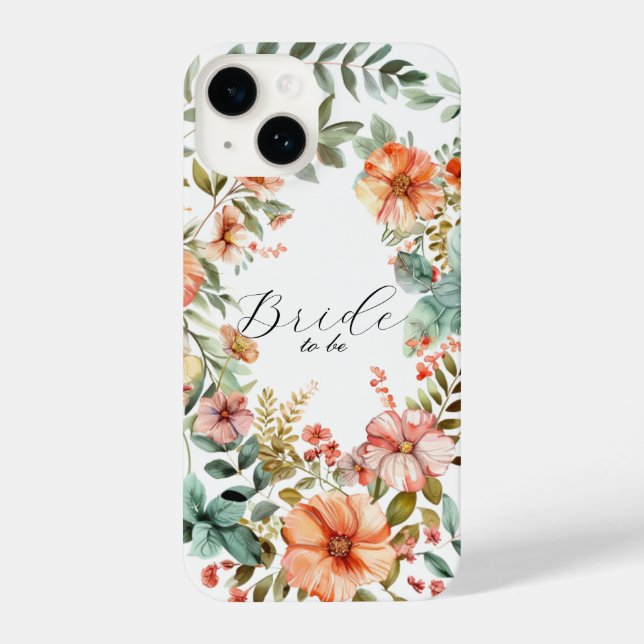 Personalised Bride to be phone case, engaged iPhone Case (Back)