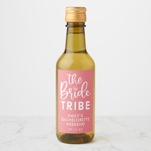 Personalised Bride Tribe Bachelorette Wine Label (Front)