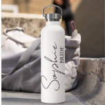 Personalised Bride  Water Bottle<br><div class="desc">Welcome to our collection of personalised bride products on Zazzle! Here,  we specialise in creating unique and customisable items to celebrate the journey of becoming a bride. Whether you're planning your dream wedding or looking for the perfect bridal shower gifts,  we've got you covered.</div>