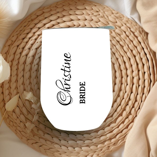 Personalised Bride wine tumbler bachelorette Party (Creator Uploaded)