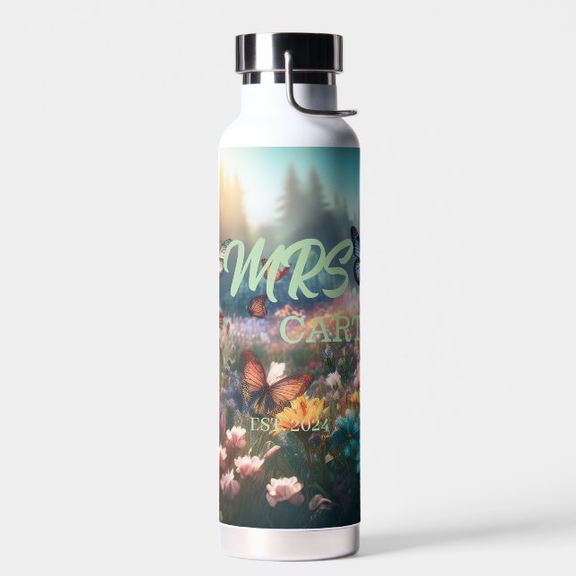 Personalised Bride's Water Bottle (Left)