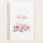 Personalised Bridesmaid Bachelorette Planner<br><div class="desc">This personalised bridesmaid and bachelorette planner is the perfect gift for your bridal party, featuring a beautiful blush pink floral design. With an elegant layout, this planner helps your bridesmaids and maid of honour stay organised for the wedding festivities. Complete with a customisable monogram, it makes a thoughtful and stylish...</div>
