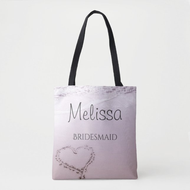 Personalised Bridesmaid Beach Tote Bag (Front)