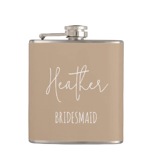 Personalised Bridesmaid Bridal Party Gift Hip Flask