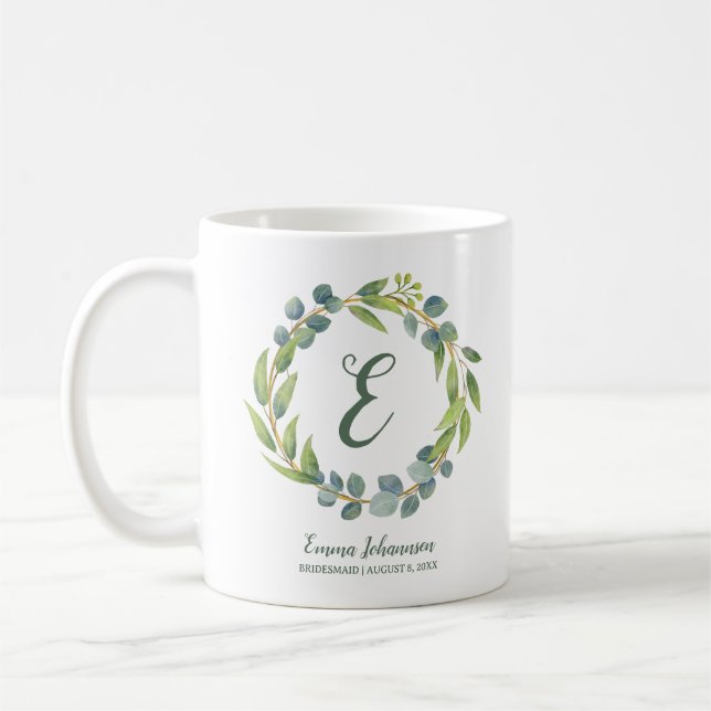 Personalised Bridesmaid Bridal Party Proposal Coffee Mug (Left)