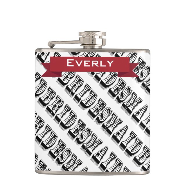Personalised Bridesmaid Flask (Front)