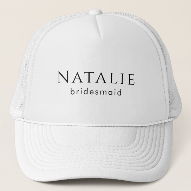 Personalised Bridesmaid Gift Bachelorette Party Trucker Hat (Front)