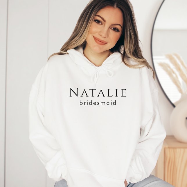 Personalised Bridesmaid Gift Wedding Bridal Party Hoodie (Creator Uploaded)