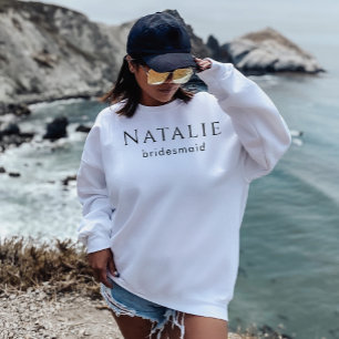 Personalised Bridesmaid Gift Wedding Bridal Party Sweatshirt