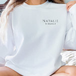 Personalised Bridesmaid Gift Wedding Bridal Party Sweatshirt<br><div class="desc">Our Personalised Bridesmaid Gift Wedding Bridal Party Pocket Sweatshirts are the perfect way to express your gratitude to your bridal party and make them feel extra special during your wedding festivities. These customisable sweatshirts feature convenient pockets and can be personalised with your bridesmaids' names or roles, adding a personalised and...</div>