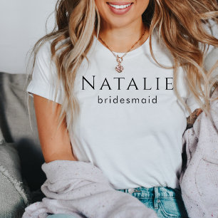 Personalised Bridesmaid Gift Wedding Bridal Party T-Shirt