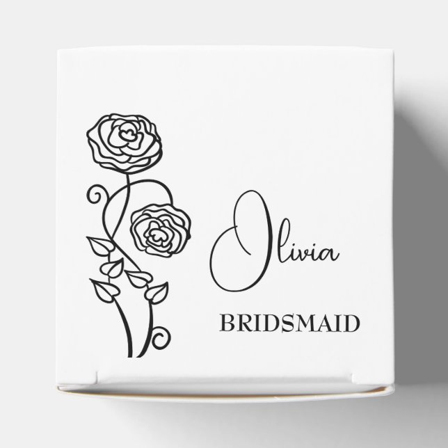 Personalised Bridesmaid Groomsmen Magnetic Closure Favour Box (Top)
