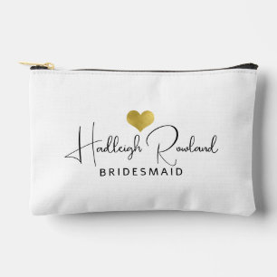 Personalised Bridesmaid Handwritten Script Name  Accessory Pouch
