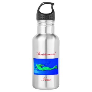 Personalised bridesmaid mermaid 532 ml water bottle