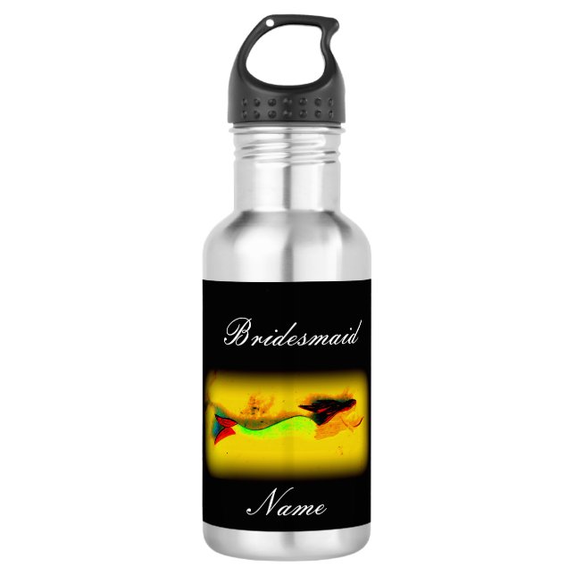 Personalised bridesmaid mermaid  532 ml water bottle (Front)