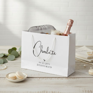 Personalised Bridesmaid Name Large Gift Bag