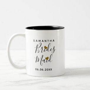 Personalised Bridesmaid Name Wedding Favour Two-Tone Coffee Mug