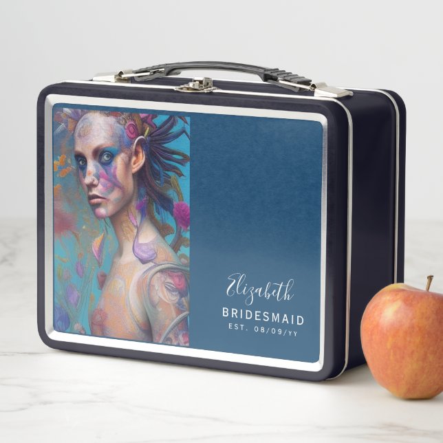 Personalised Bridesmaid Proposal Box Tattoo Goth (In Situ)