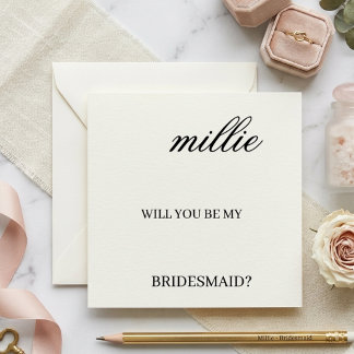 Personalised Bridesmaid Proposal Card Elegant