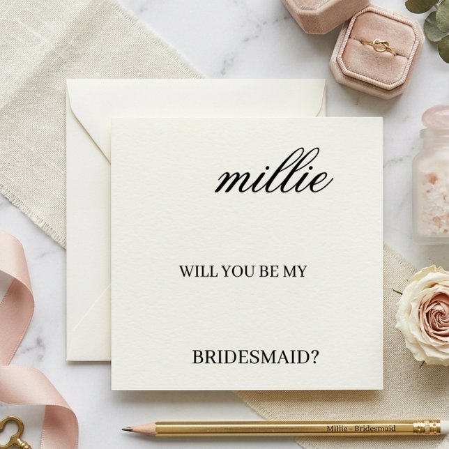 Personalised Bridesmaid Proposal Card Elegant (Creator Uploaded)