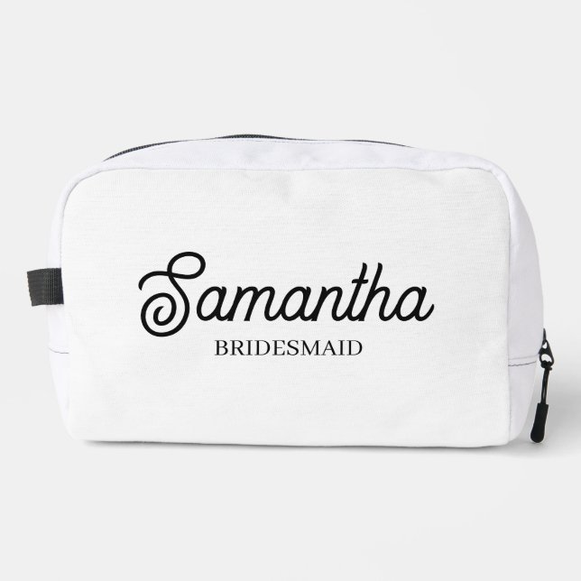 Personalised Bridesmaid Proposal Gift Bachelorette Dopp Kit (Front)
