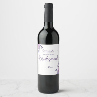 Personalised Bridesmaid Proposal Wine Gift Label