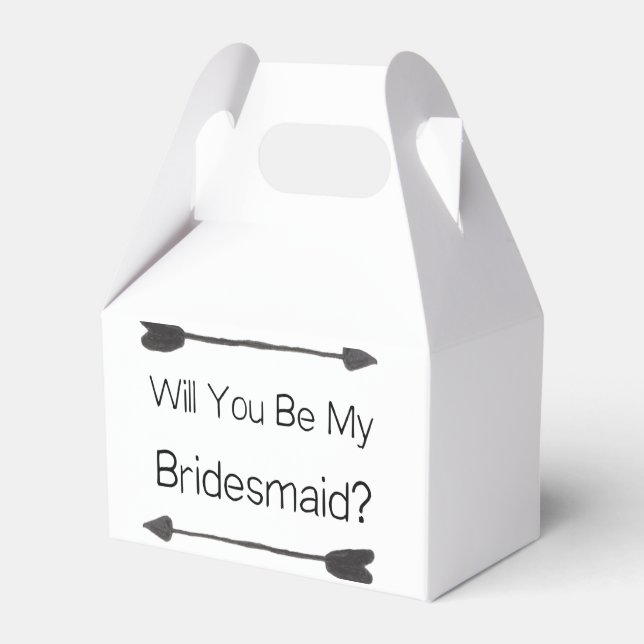 Personalised Bridesmaid Proposal with Photo Favour Box (Front Side)