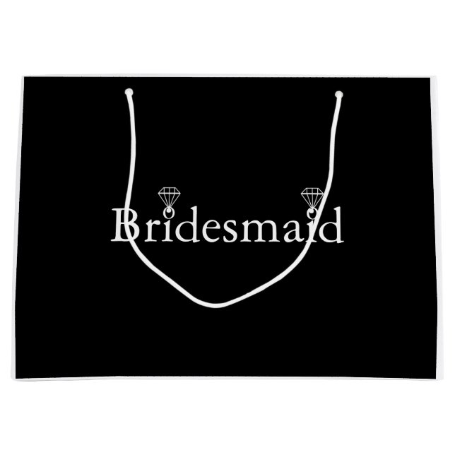 Personalised Bridesmaid Ring Large Gift Bag (Front)