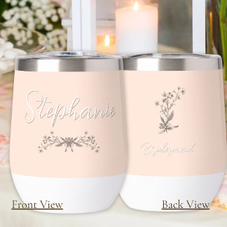 Personalised Bridesmaid Rustic Elegant Wildflowers
