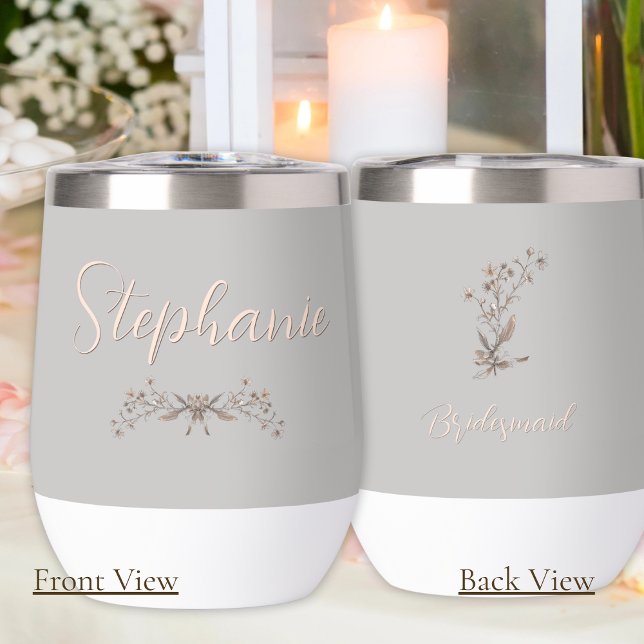 Personalised Bridesmaid Rustic Elegant Wildflowers (Creator Uploaded)