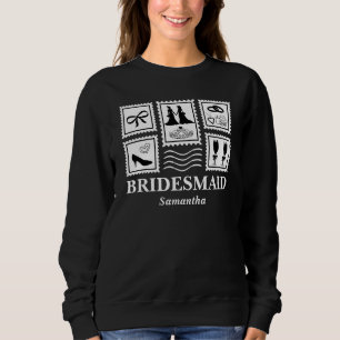 Personalised Bridesmaid Stamp Collage Sweatshirt