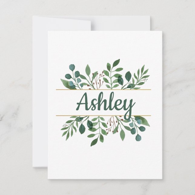 Personalised Bridesmaid  Thank You Card (Front)